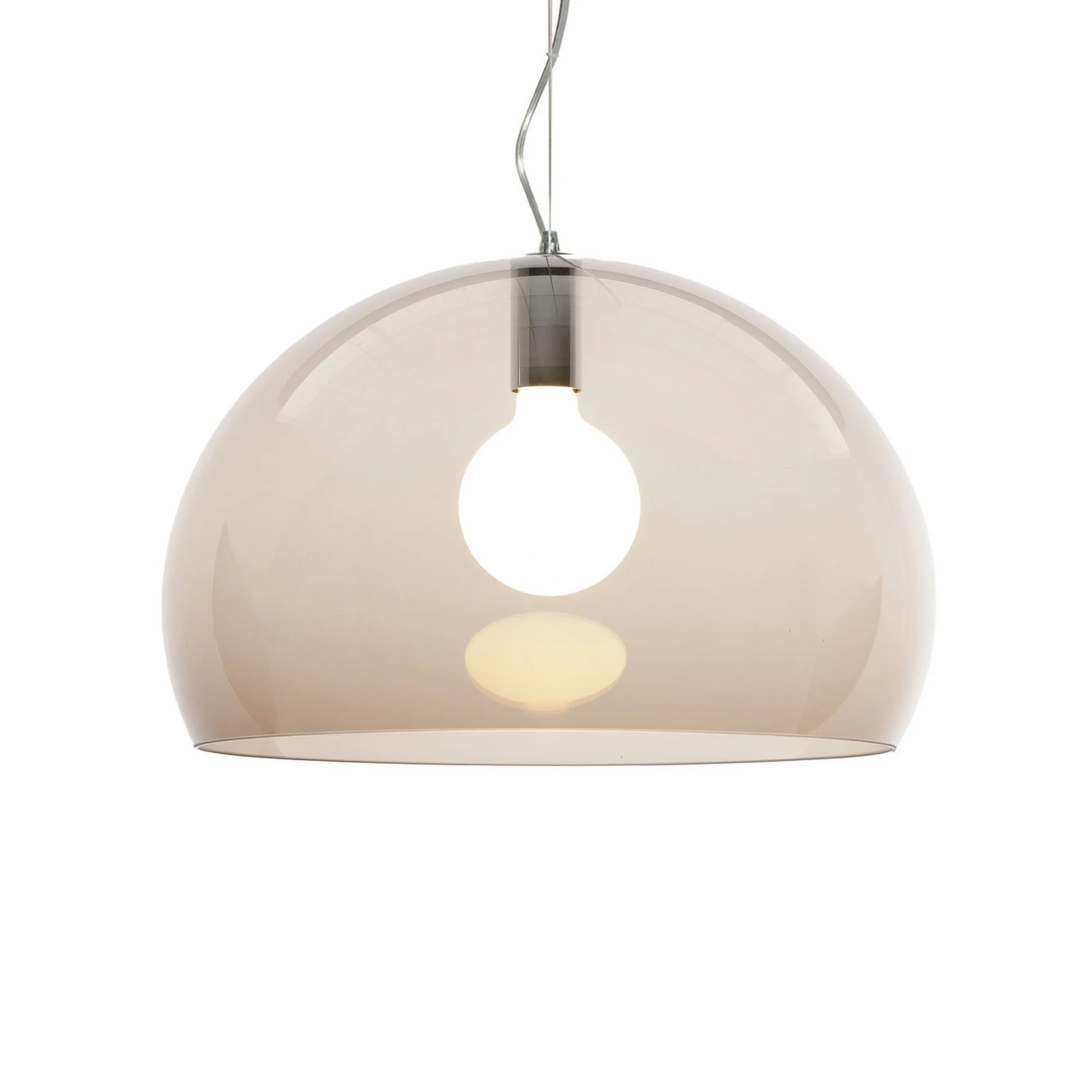 Kartell FL/Y κρεμαστό φωτιστικό, Ø 52 cm, καφέ