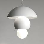 Karman hanglamp Triluna, 57 x 62 cm, wit, aluminium