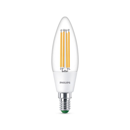 "Philips" LED žvakių lemputė E14 2,3W 485lm skaidri 3.000K