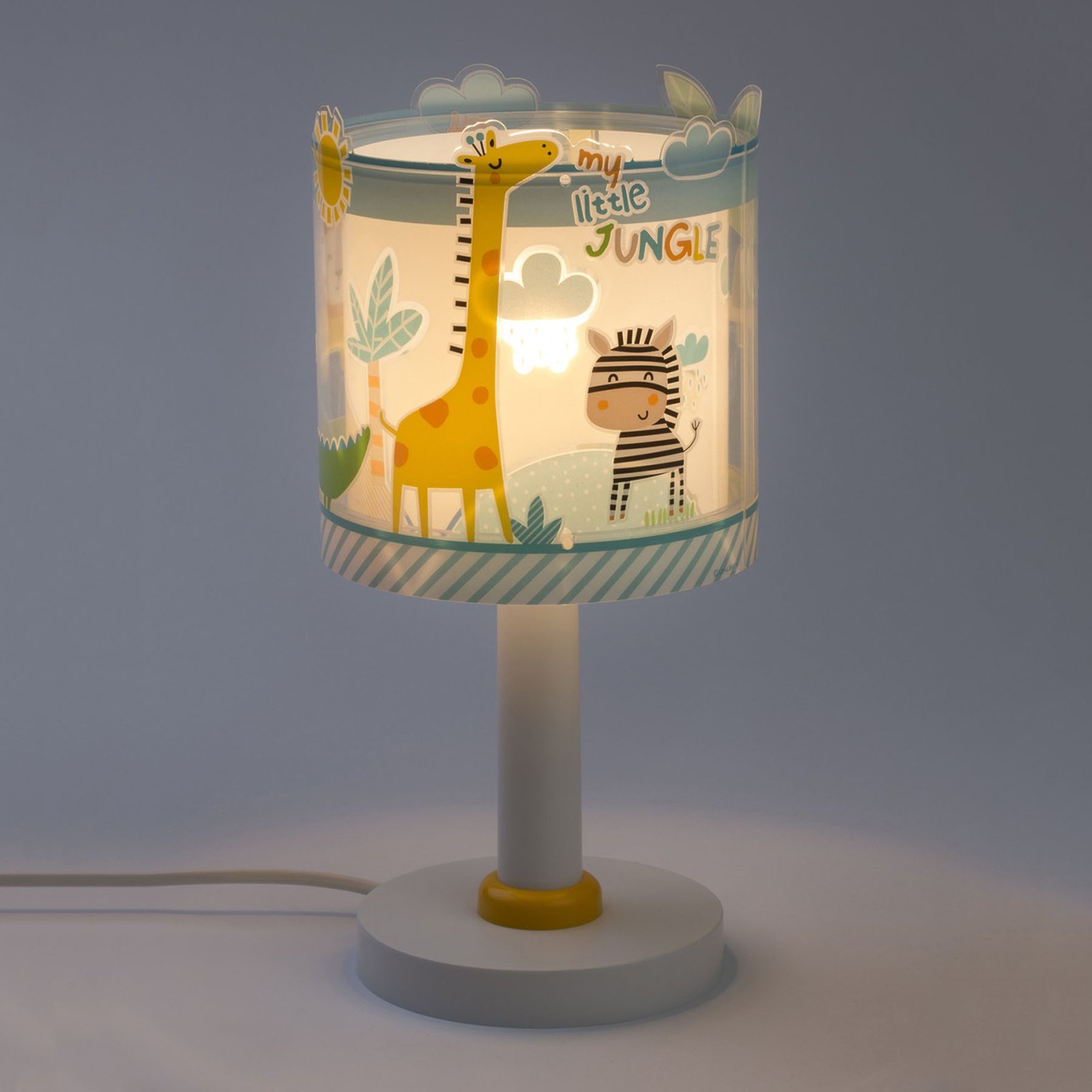 Детска настолна лампа Little Jungle, флуоресцентна