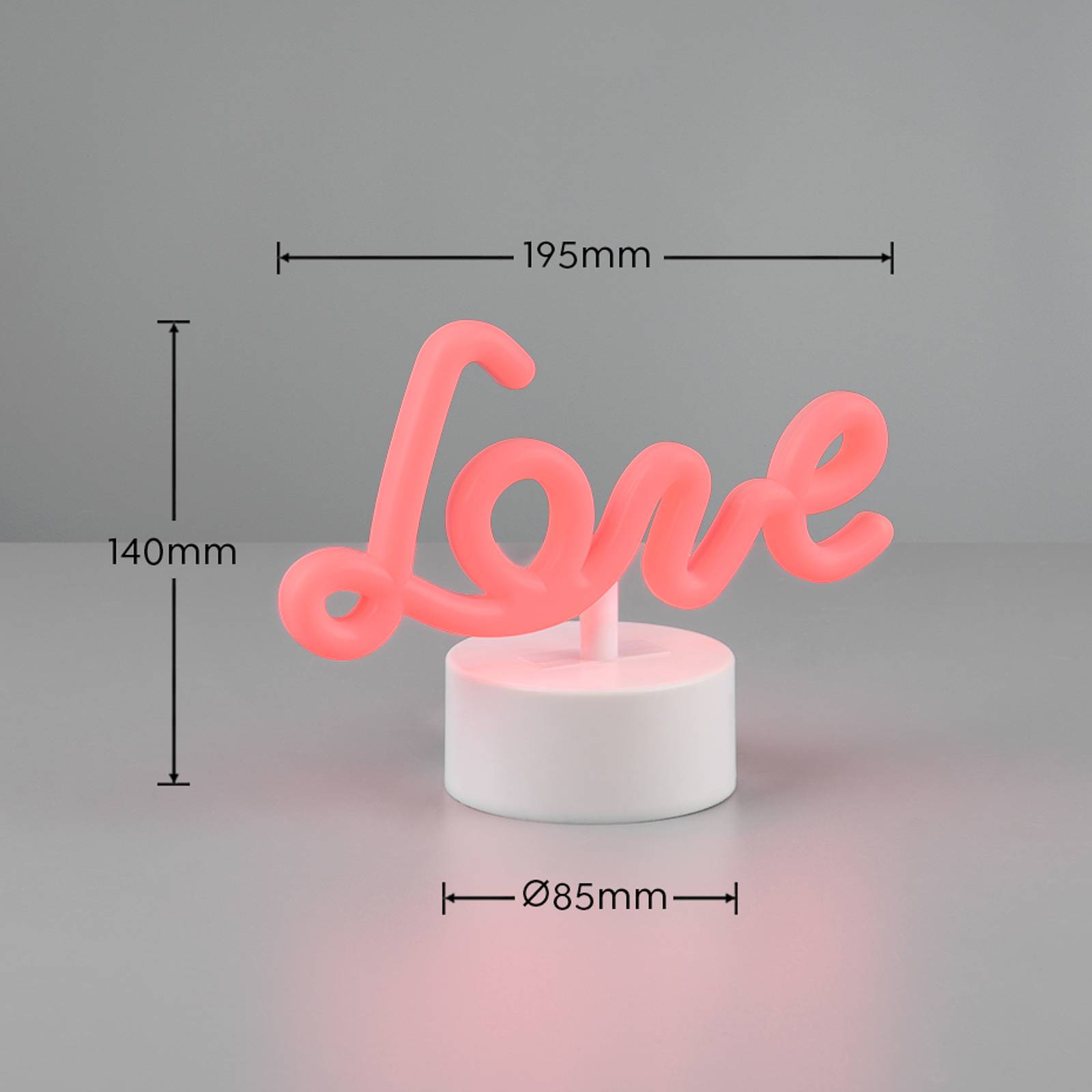 Reality Leuchten Amor LED-bordslampa vit plast batteri USB