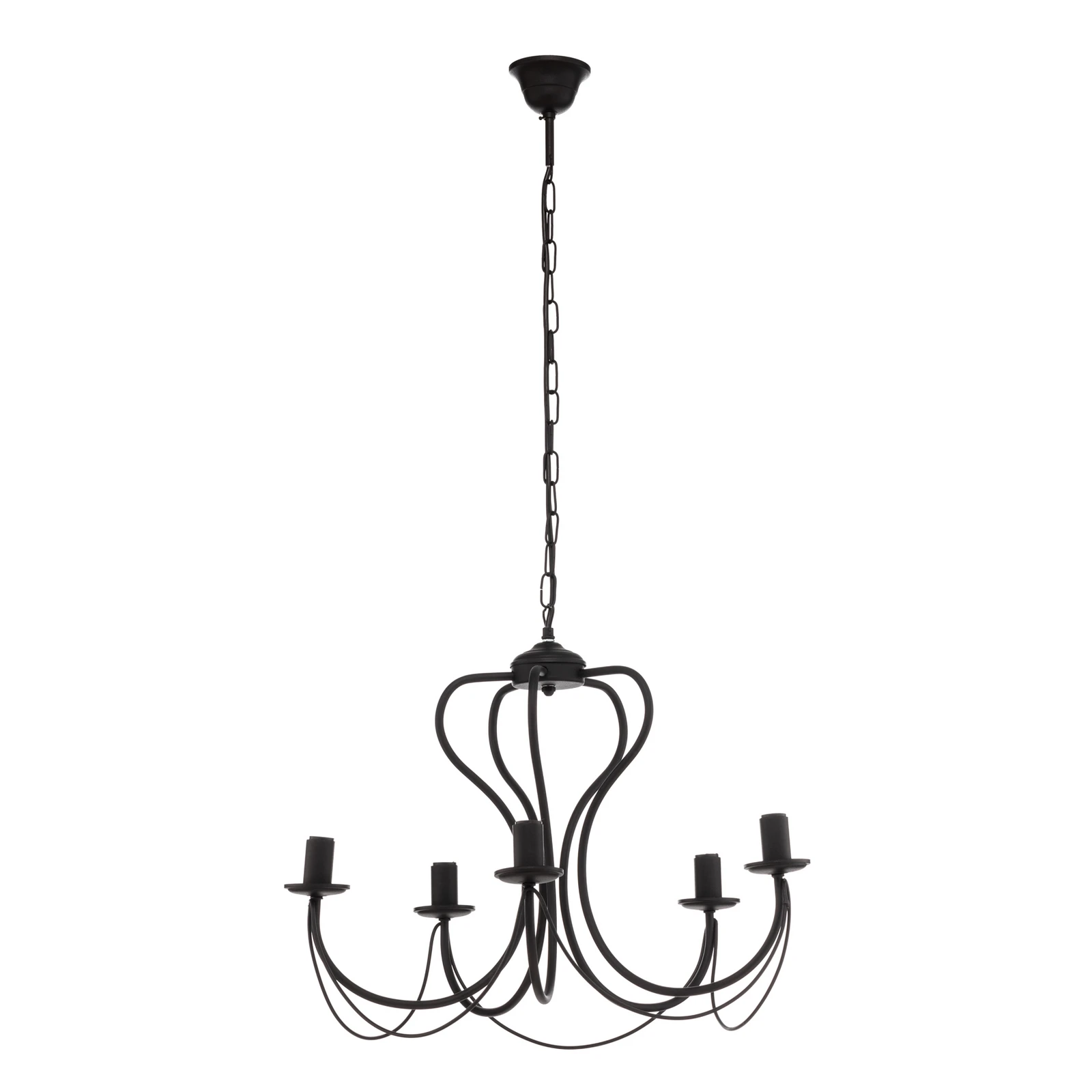 Lustre Candela, noir, à 5 lampes