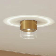 Lindby LED осветление за таван Dalila, златисто, Ø 10 cm, алуминий