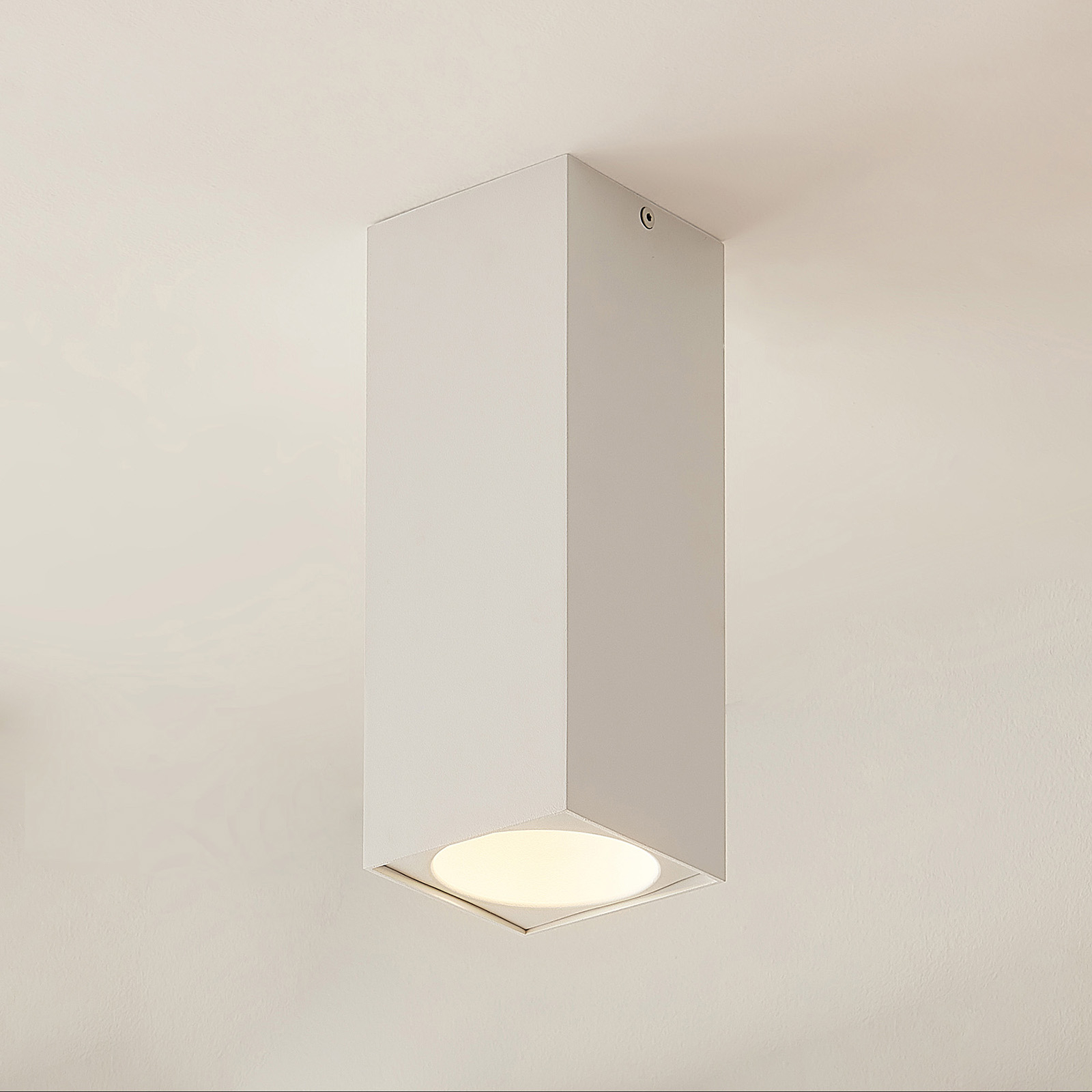 Arcchio Hinka stropné svetlo hranaté 25,4 cm biele