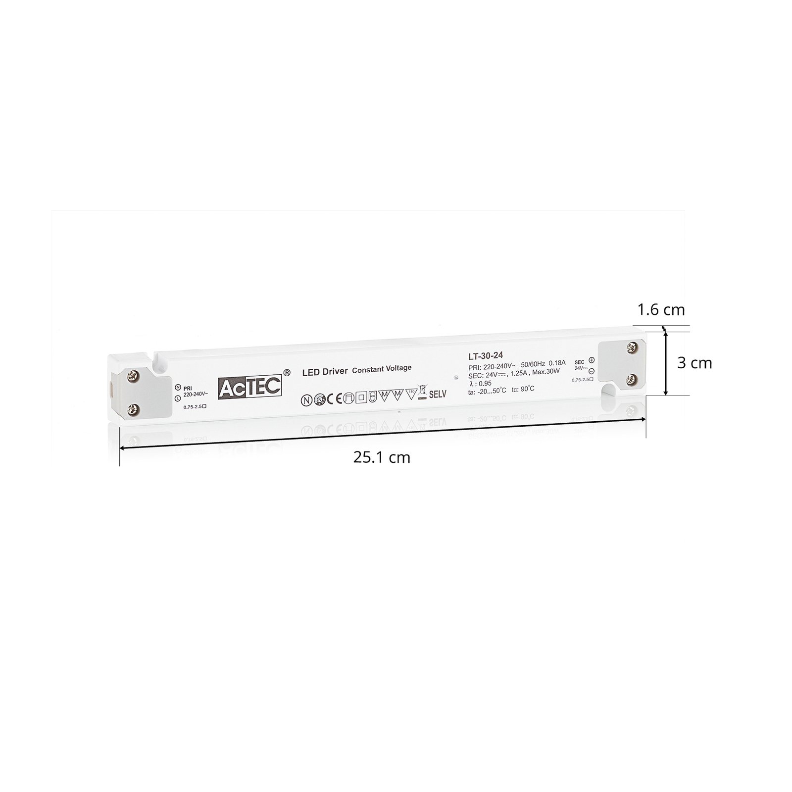 AcTEC LT -LED-muuntaja CV 24V, 30W