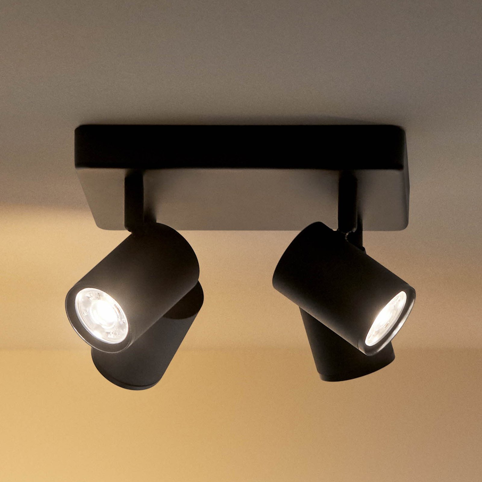 WiZ spot LED soffitto Imageo, 4 luci nero