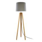 HerzBlut Anni floor lamp, oiled knotty oak/taupe