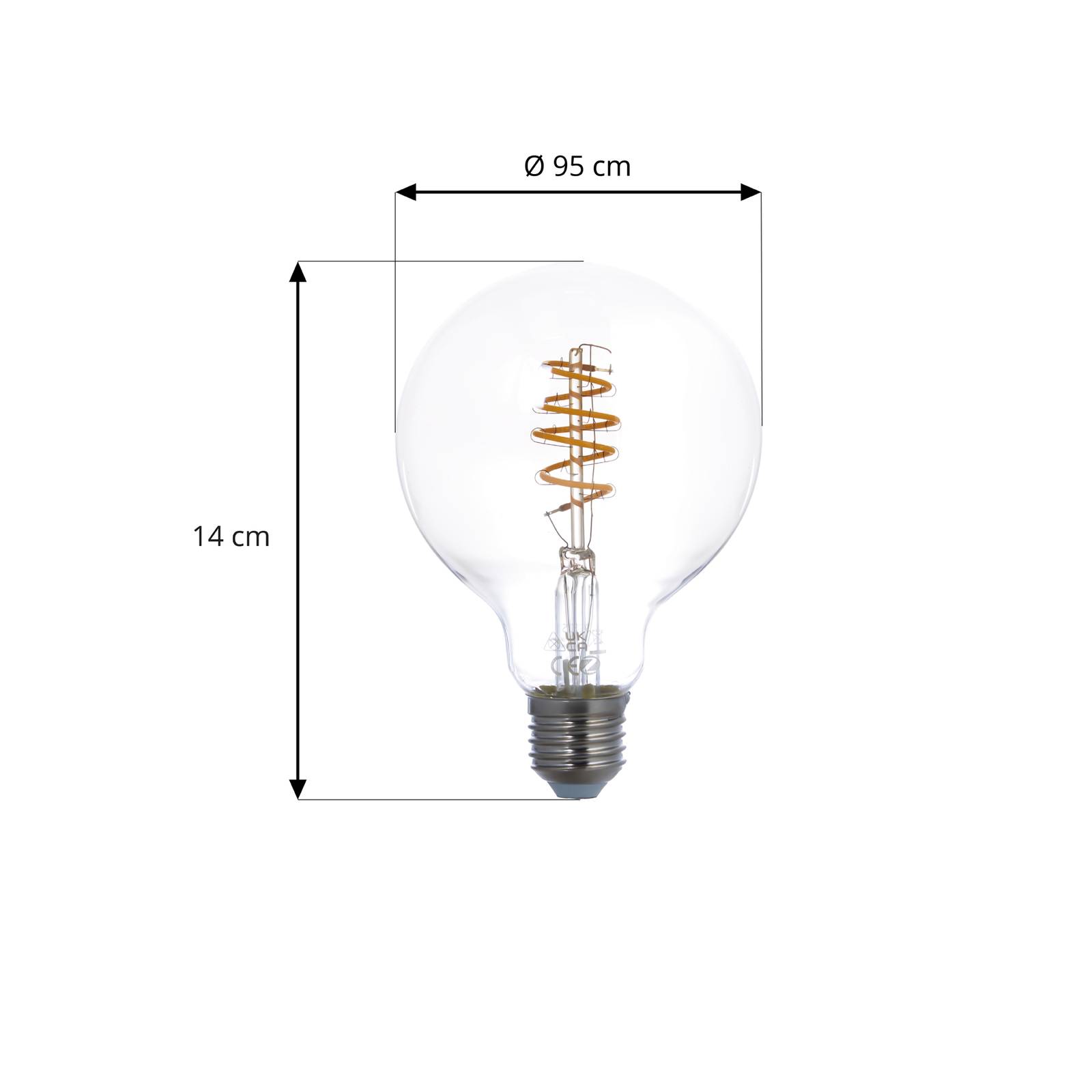 Prios LED-filament E27 G95 4,9W ZigBee Tuya