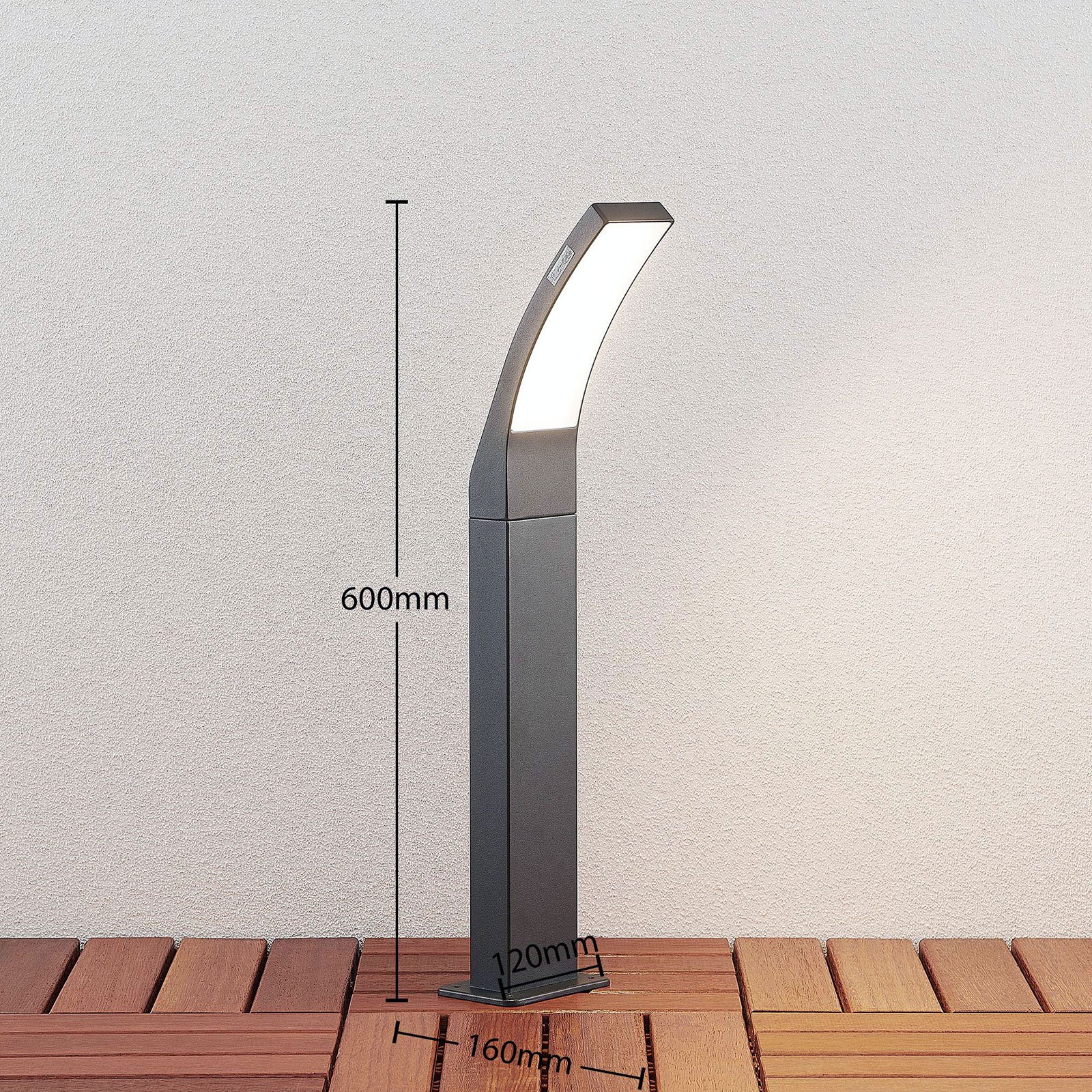 Ilvita Lampe de Jardin Anthracite - Lindby