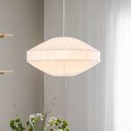 Lampa wisząca PR Home Edith, Ø 50 cm, bawełna, biały