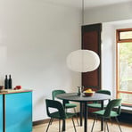 HAY lampskärm Ellipse, vit, papper/bambu, Ø70 cm