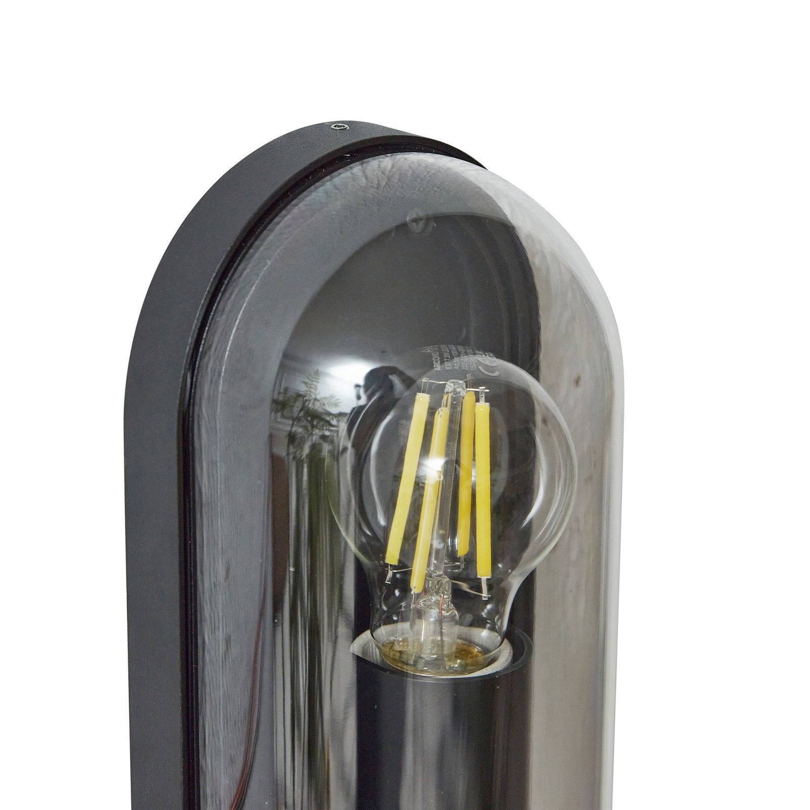Serine Buiten Wandlamp H25,5 Zwart - Lucande