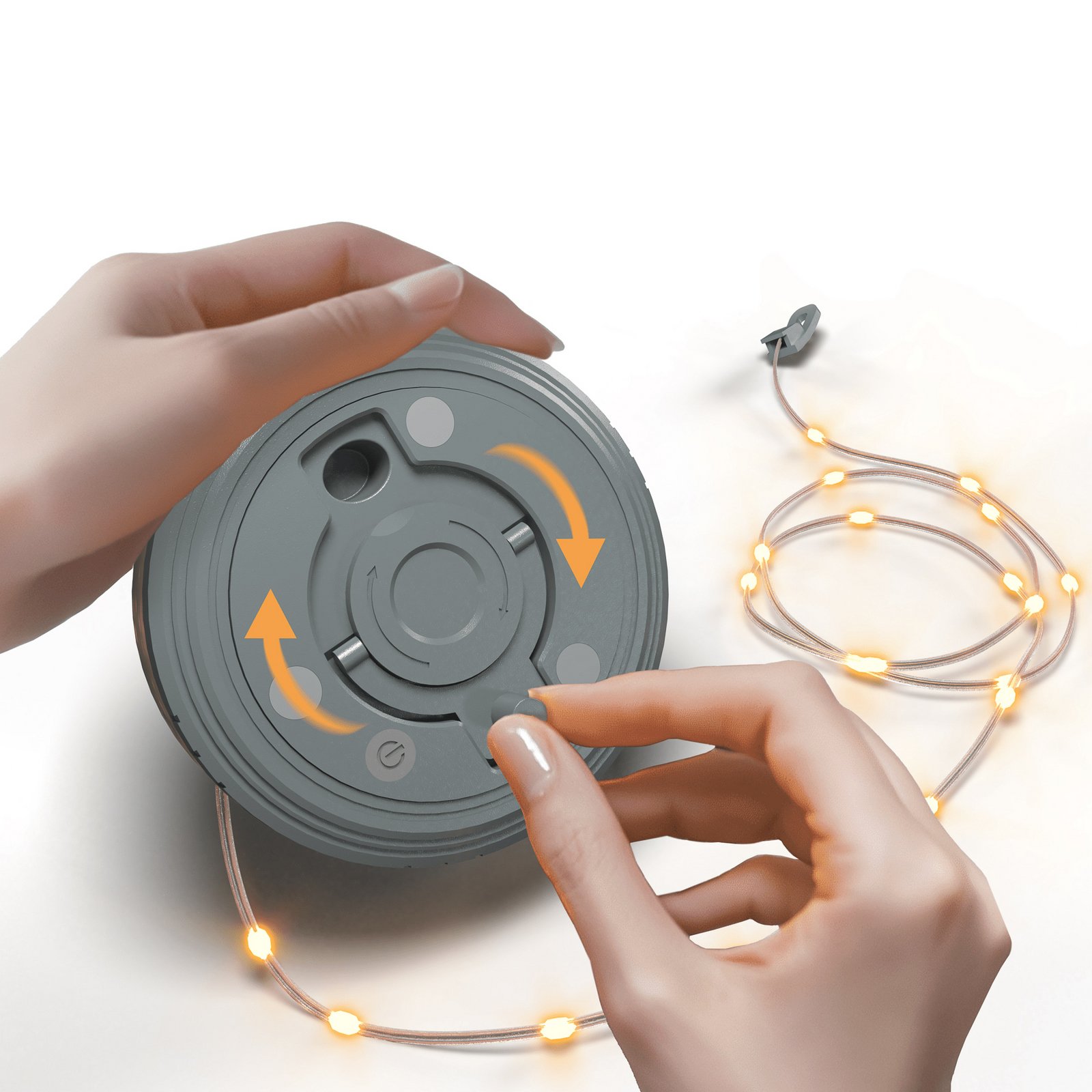 Calex LED battery-powered fairy lights Vista Party Lights RGBW, 8 metres