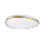 Candeeiro de teto LED IDEAL LUX Gemini em latão, 81 cm, 2700 K, com interruptor