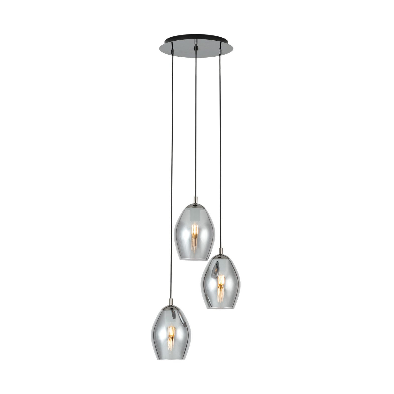 EGLO Stars Of Light Κρεμαστό φωτιστικό Estanys, μαύρο, 3 φλόγες
