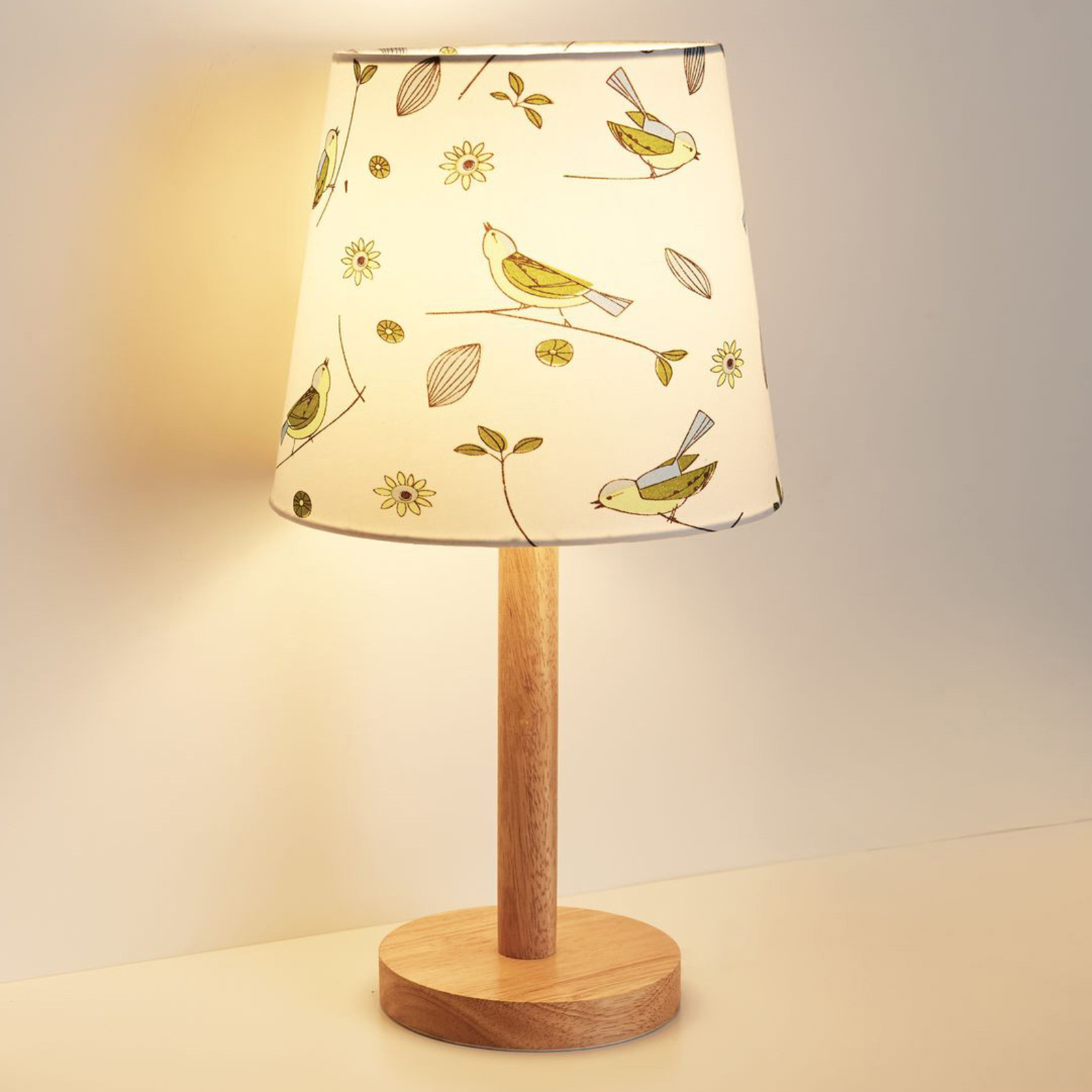 Pauleen Cute Bird bordslampa med ljus träfot