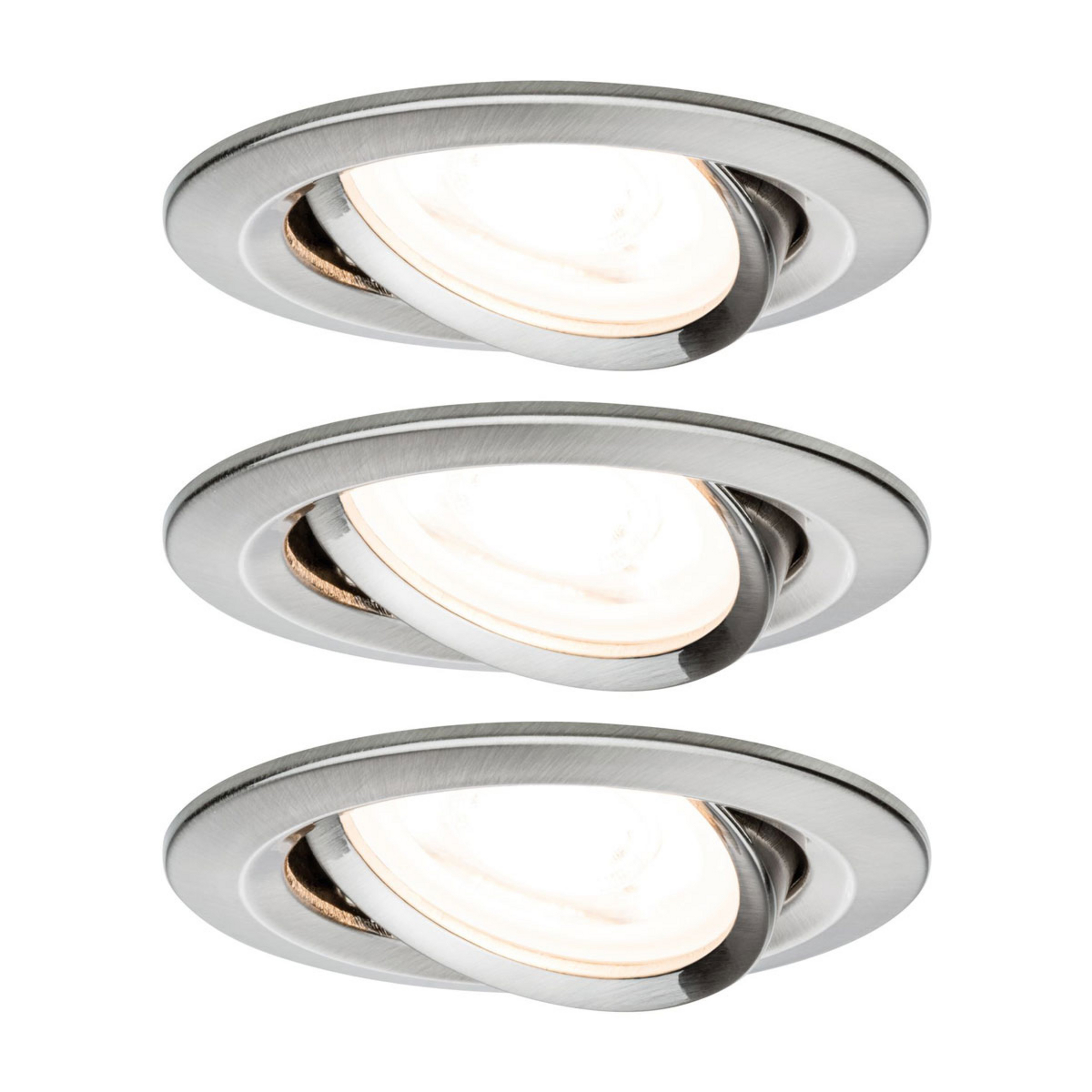Paulmann 3 spot Nova rond orientable/à intensité variable, fer
