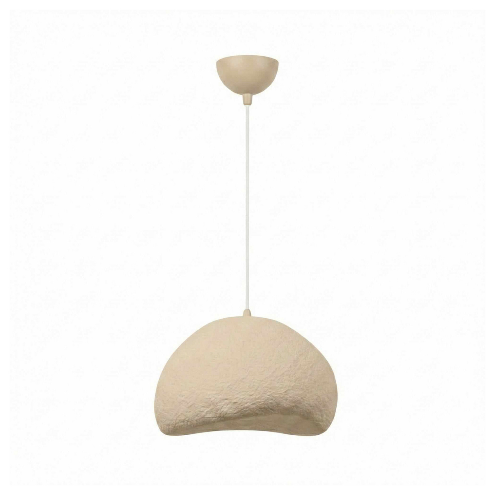 Lampada a sospensione Loval, beige, 50 x 44 cm, fibra di vetro, E27