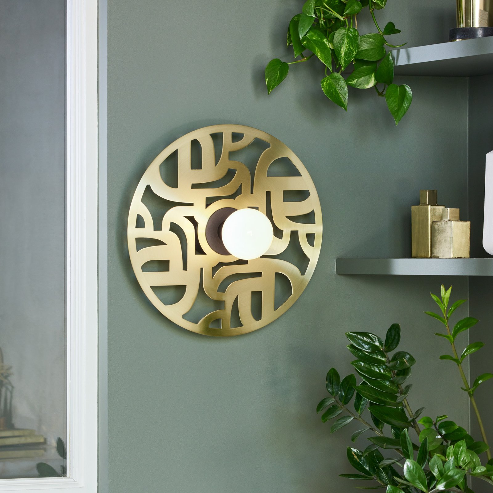 Labyrinthe Wandlampe, Ø 40 cm messing - MARKET SET