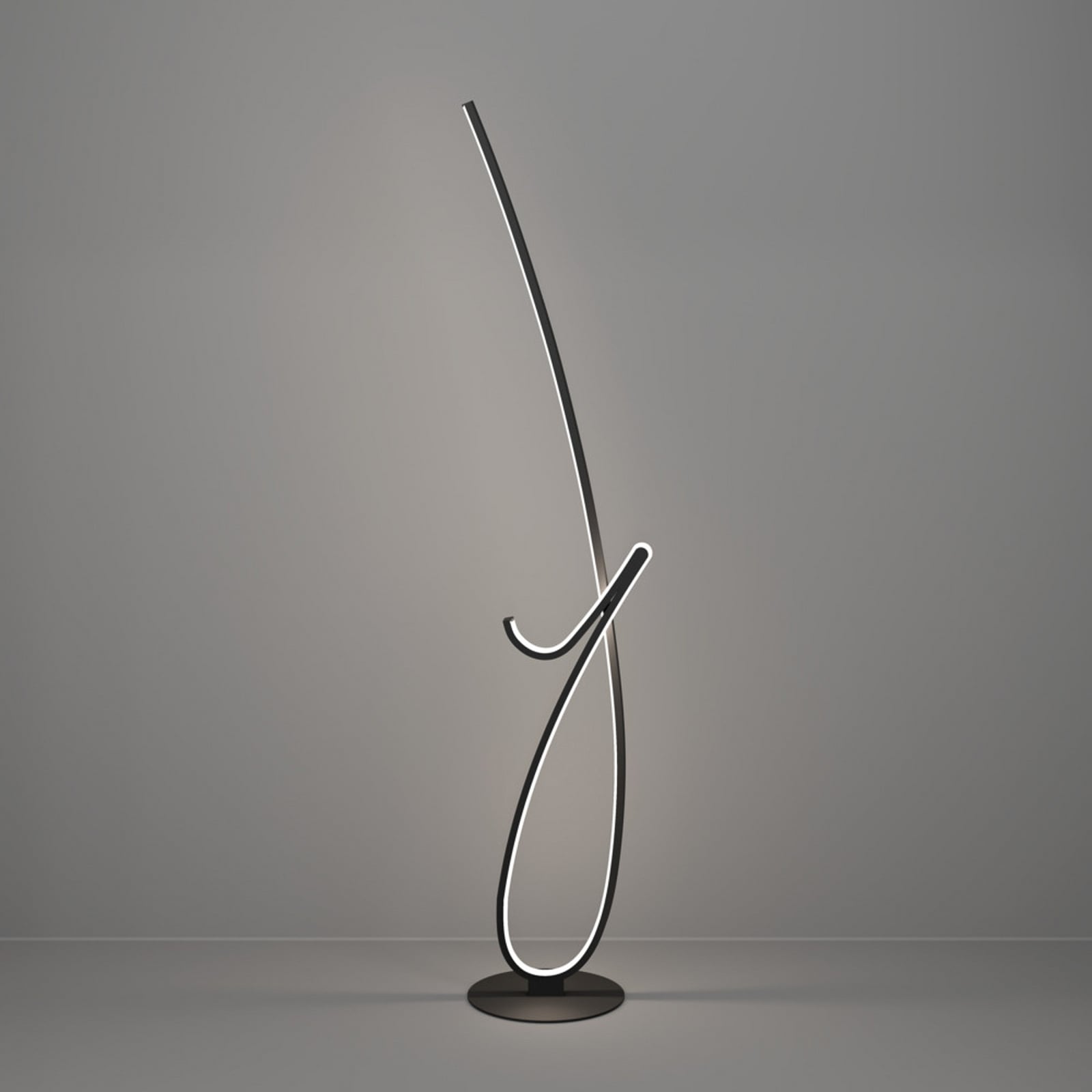 Candeeiro de pé LED EGLO CARDONCITO, preto, altura 130 cm, CCT