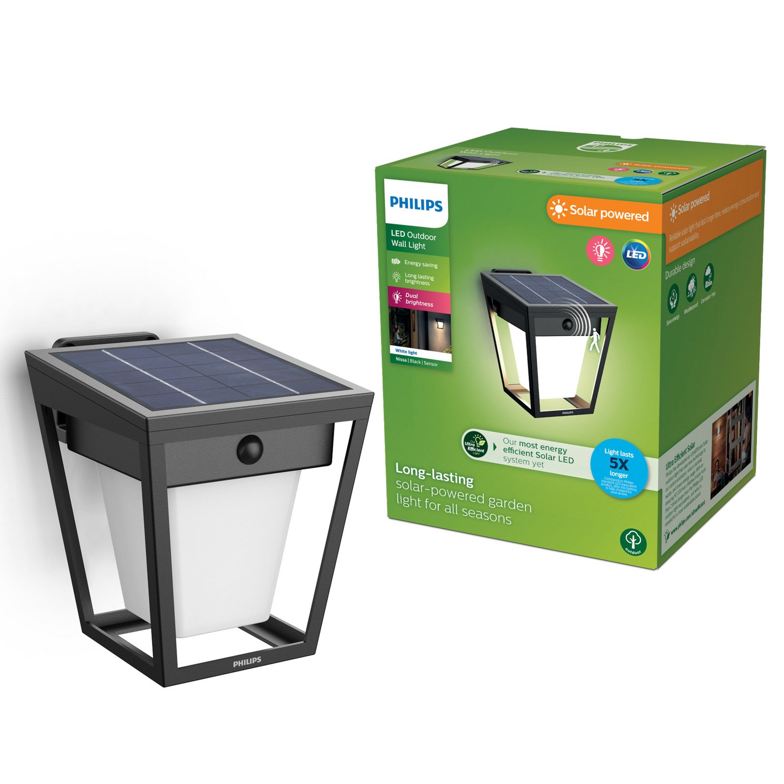 Philips LED-ulkoseinälamppu Nissa UE, muovi, IP44