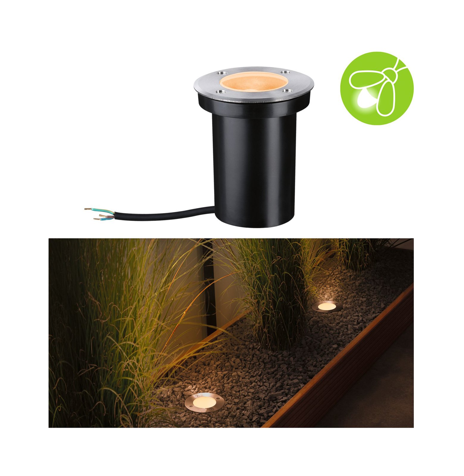 94732 LED-Bodeneinbauleuchte, Ø 11 cm, Edelstahl - Paulmann