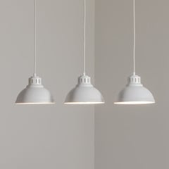 Lámpara colgante Sven, 3 luces, blanca, acero, E27