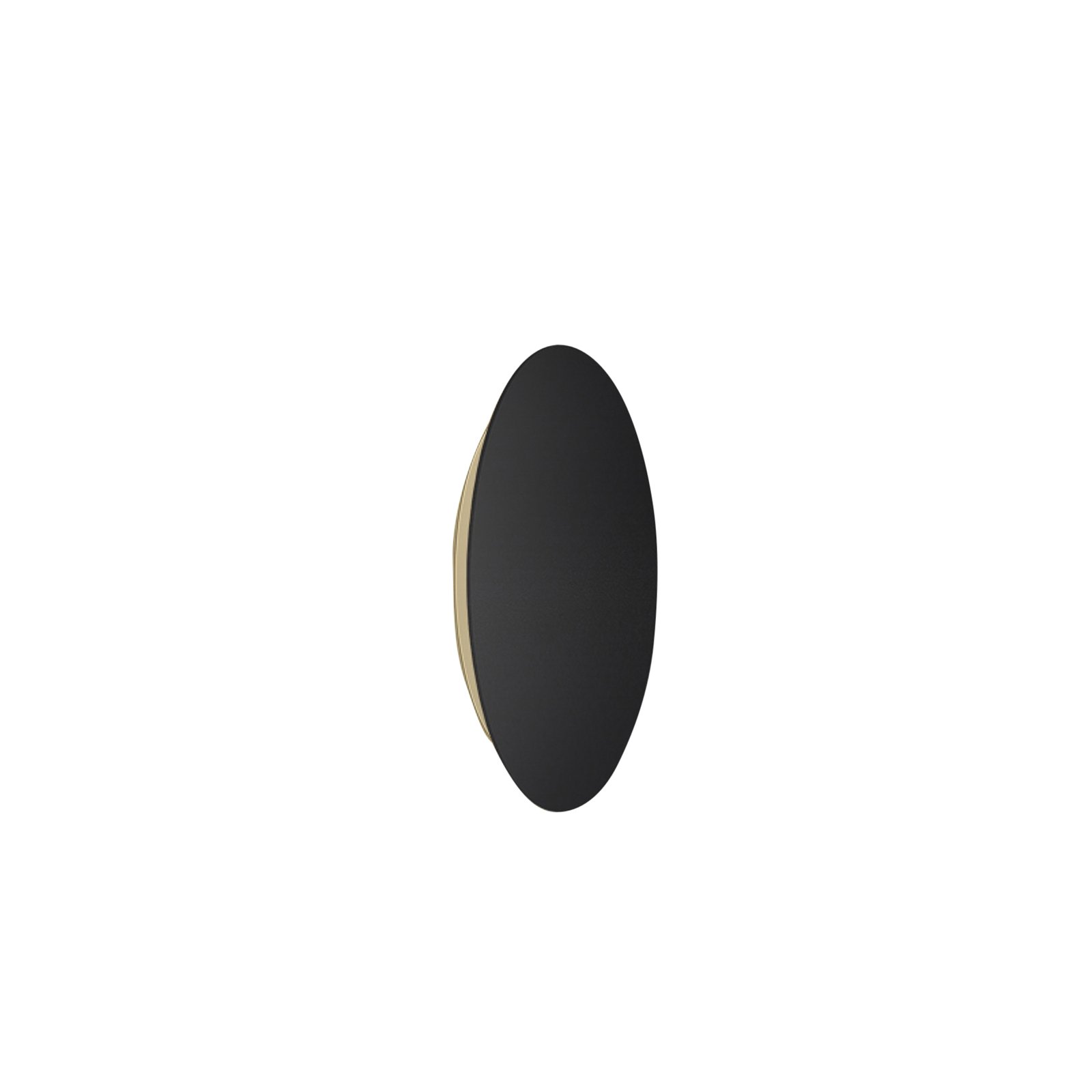 Escale Blad LED kinkiet czarny mat Ø 18 cm