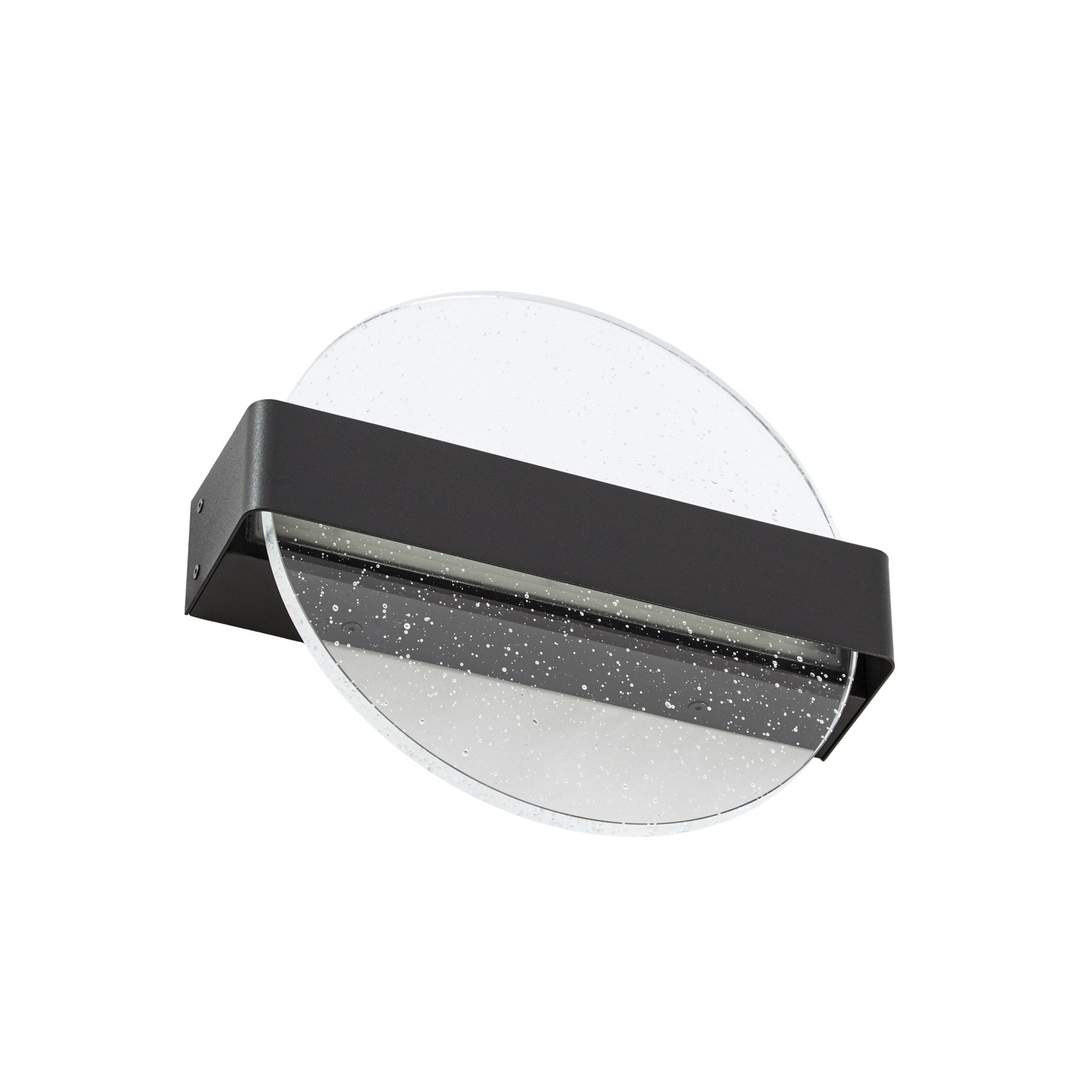Candeeiro de parede LED Narkelo, preto/transparente, CCT, IP44 - Lucande