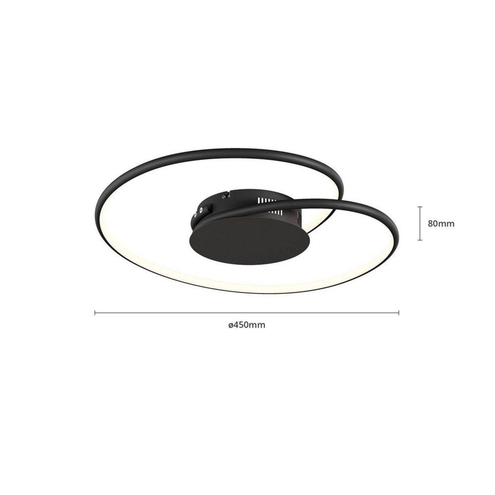 Joline LED Plafonieră Ø45 Black - Lindby