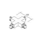 Ivela X-Verbinder LKM DALI, weiß, 3-Phasen, Kunststoff
