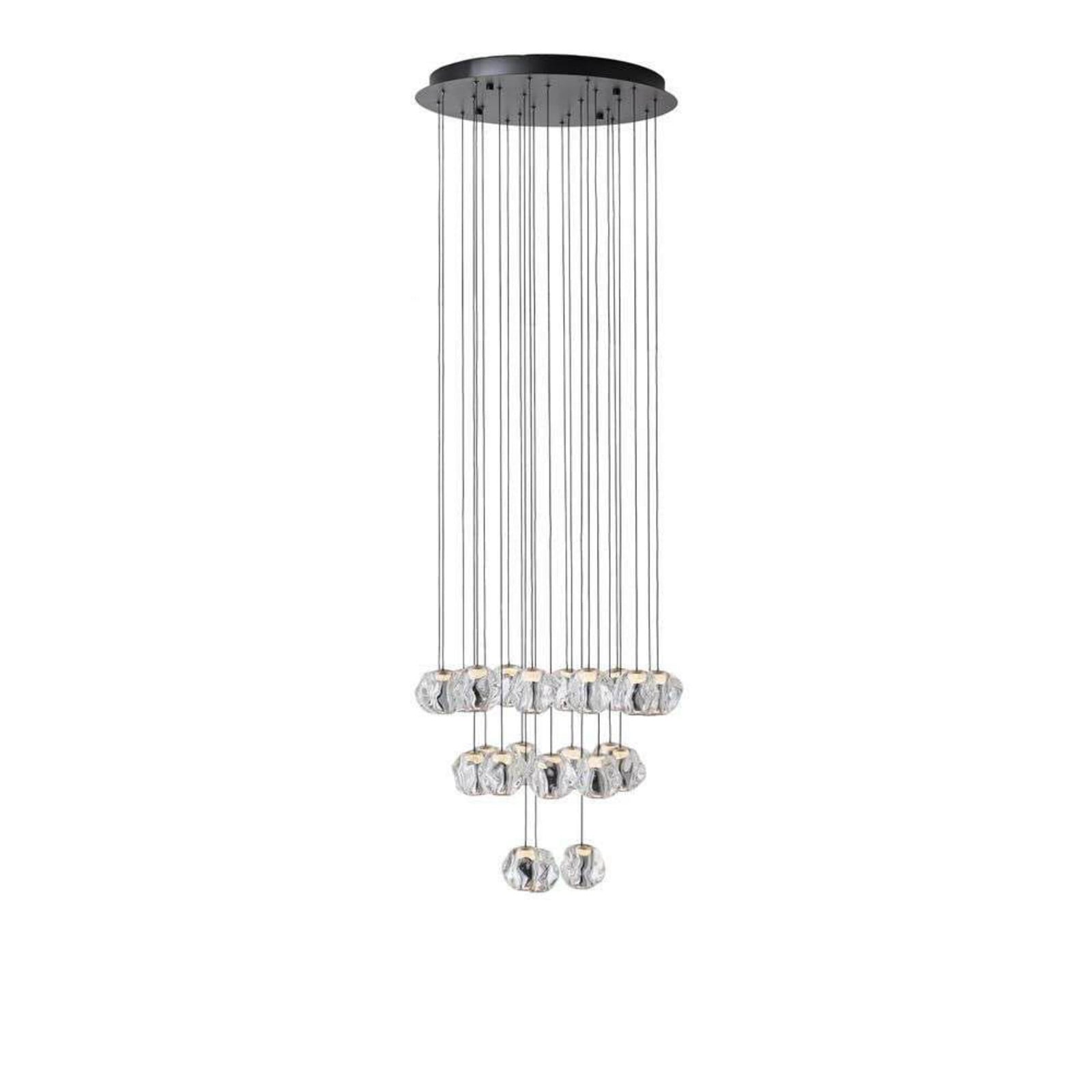Ice Ball 24 Pendel Matt Black/Chrome LOOM DESIGN - Stue - Plastik