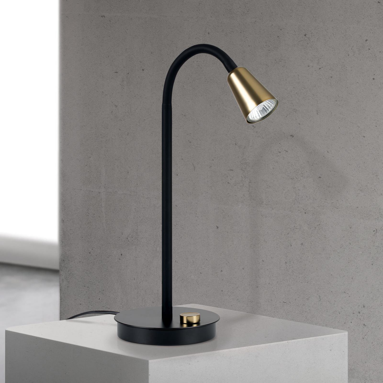 Lampada da tavolo Dotty, ottone, altezza 45 cm, base, dimmerabile, GU10