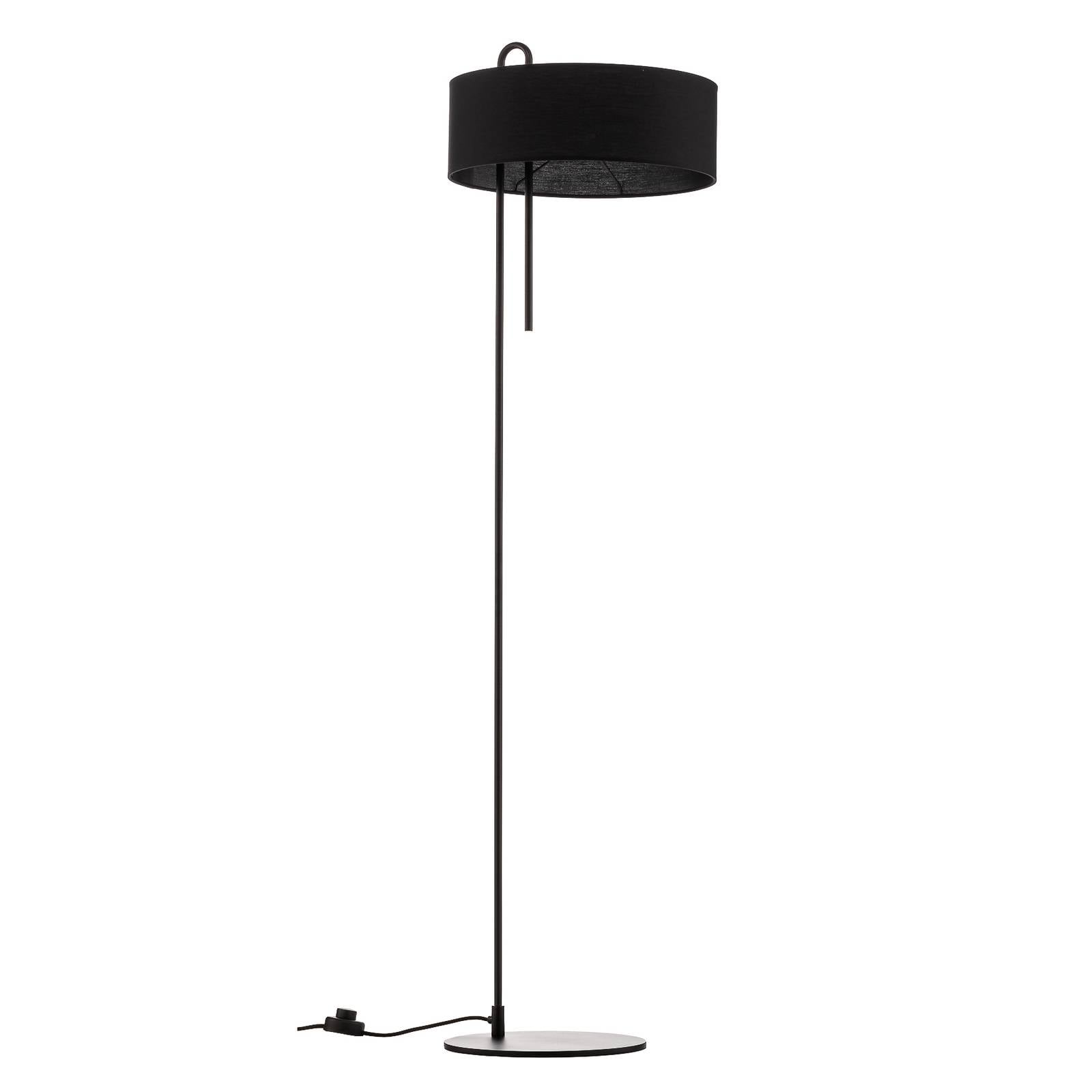 Textil-Stehleuchte Clip, schwarz, Höhe 150 cm