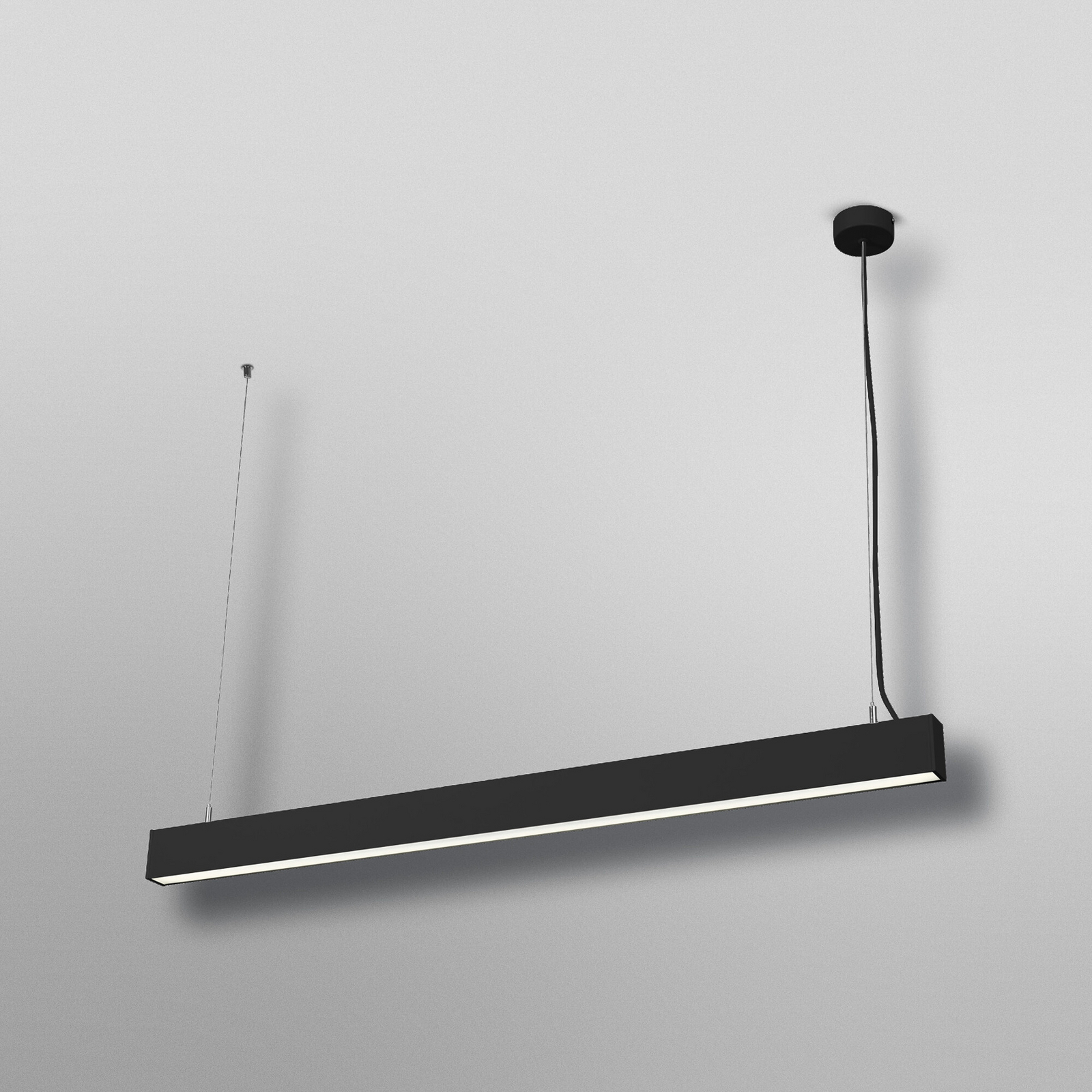 OSRAM LED-Hängelampe Office line Cuboid schwarz 4.000 K DIM