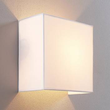 Látkové nástenné svetlo Adea 25 cm štvorcové biele