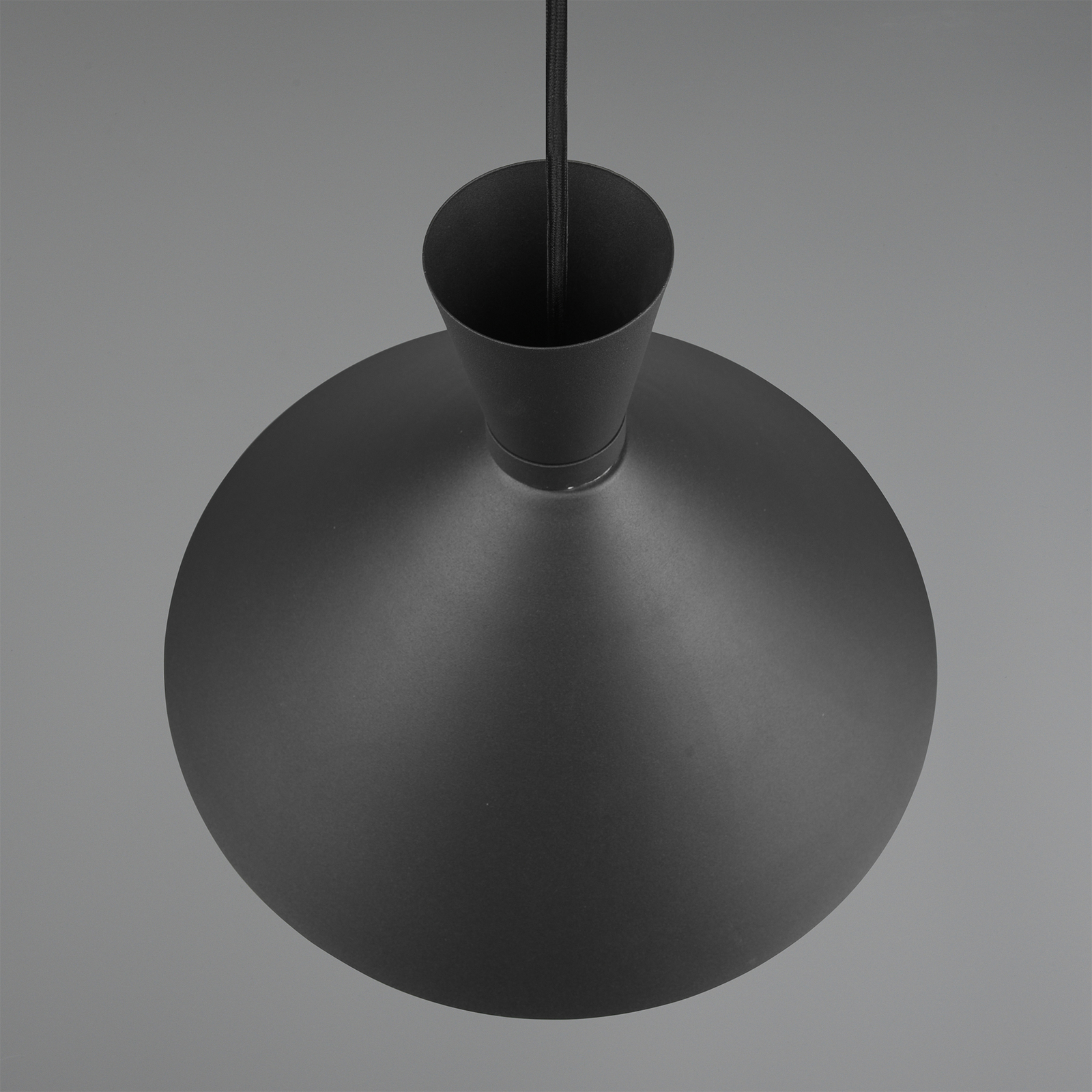 Candeeiro suspenso Enzo, luz única, Ø 35 cm, preto