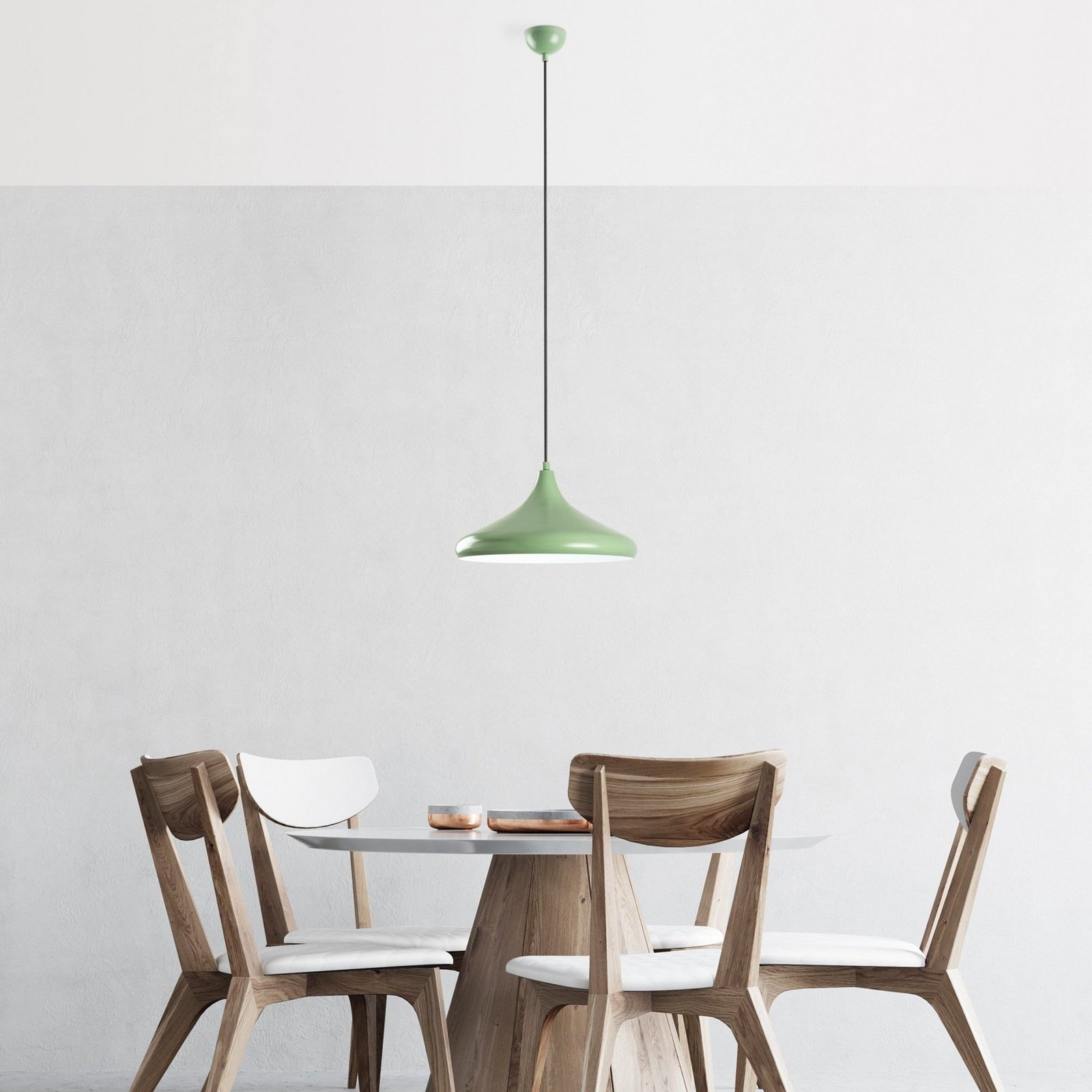 Hängeleuchte Eysan, mintgrün, Metall, Ø 35 cm, E27