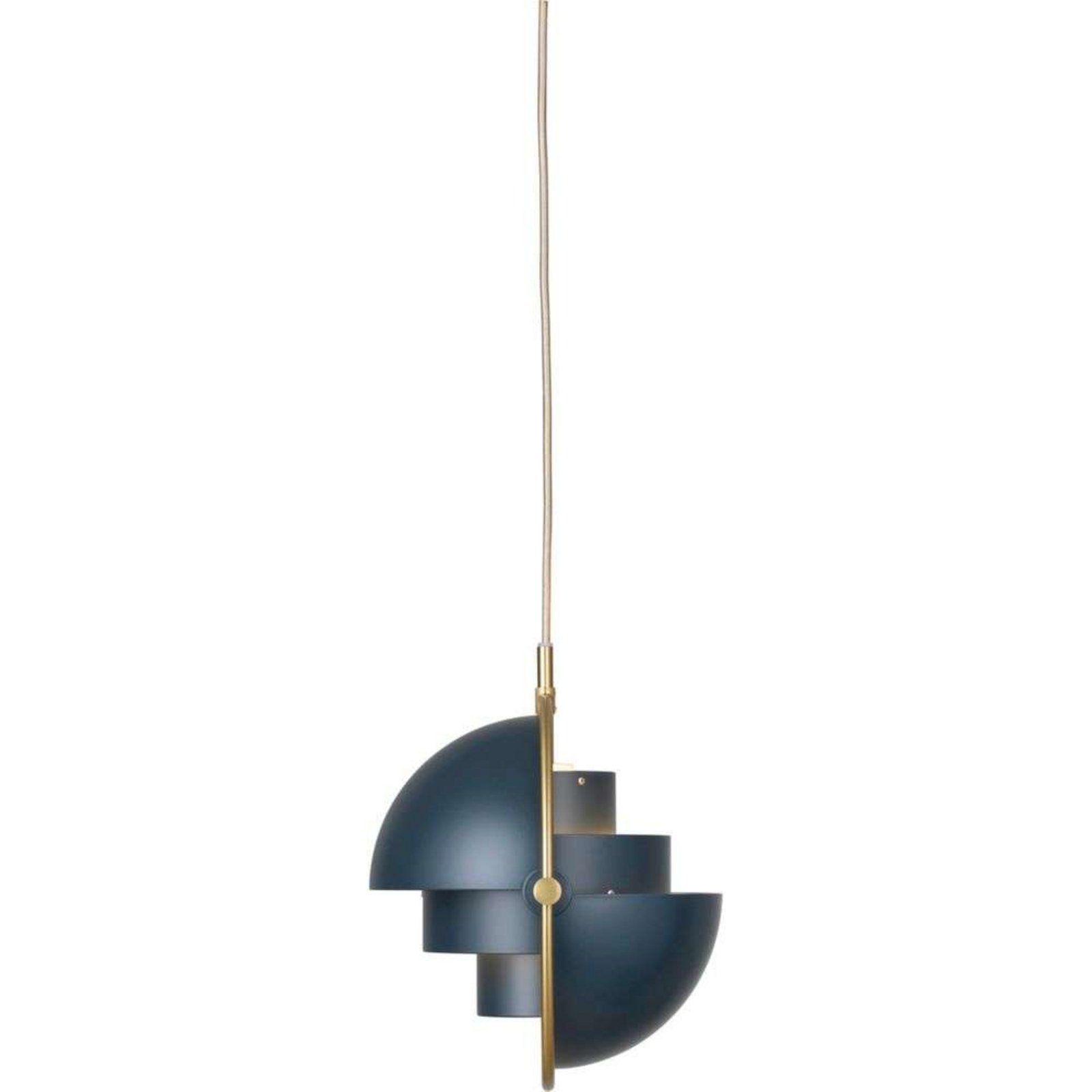 Multi-Lite Závěsná Lampa S Brass/Midnight Blue - GUBI