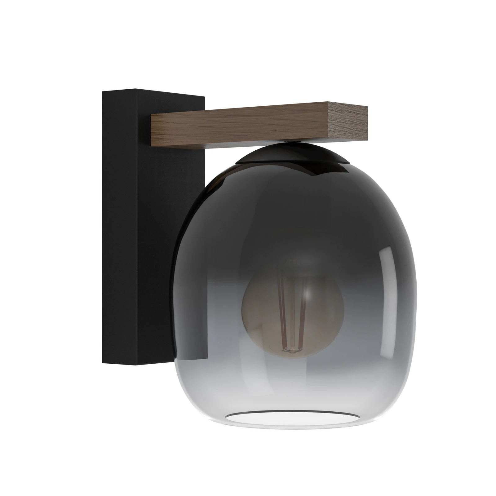 EGLO Filago applique di vetro fumè 1 luce