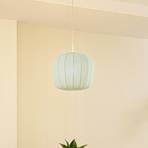 Lindby pendant light Helin, blue, Ø 35 cm, fabric