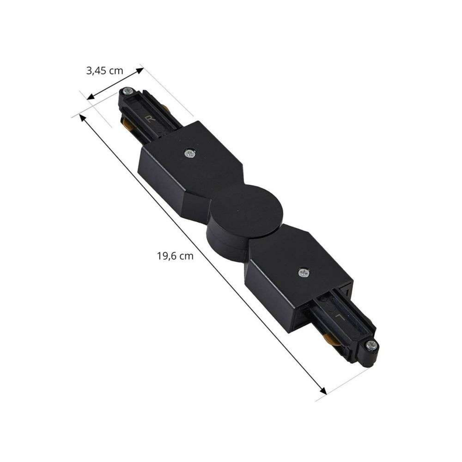 Linaro Track Connector Adjustable Black - Lindby