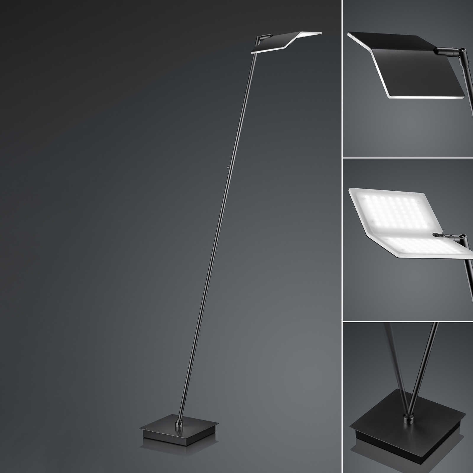 BANKAMP Book LED-gulvlampe med CCT og dimmer