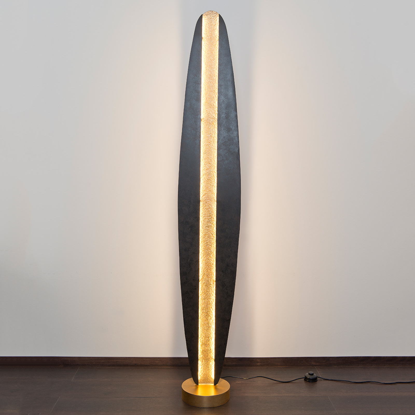 J. Holländer Impressive LED floor lamp Simbolo, for Living / Dining Room, iron, 14 W, energy efficiency: A+, W: 28 cm, H: 173 cm