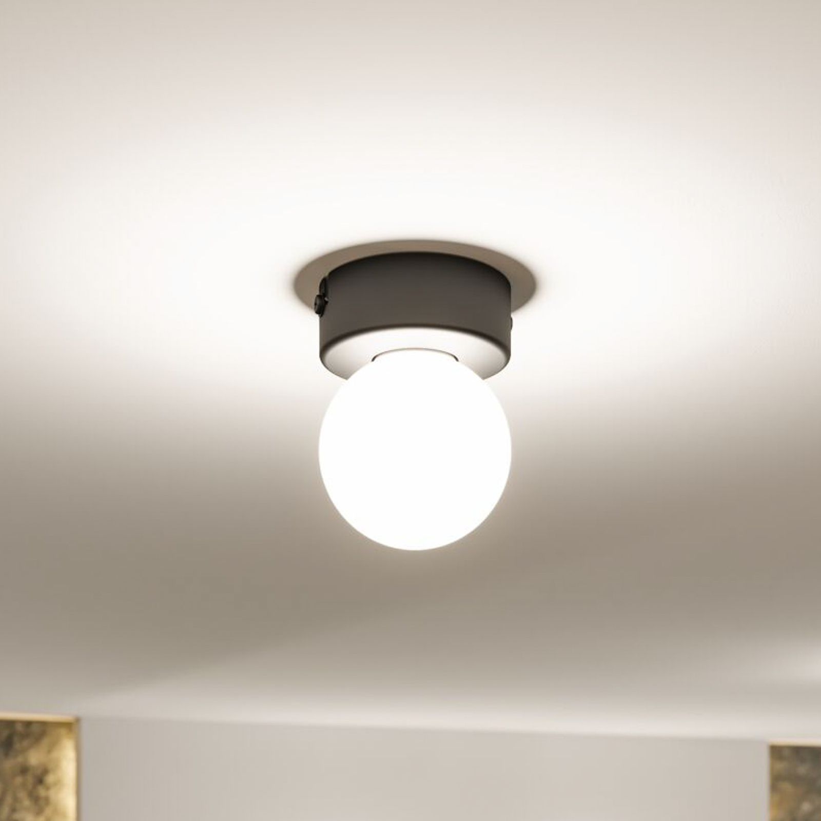 Paulmann Gove ceiling light IP44 G9 1-bulb black
