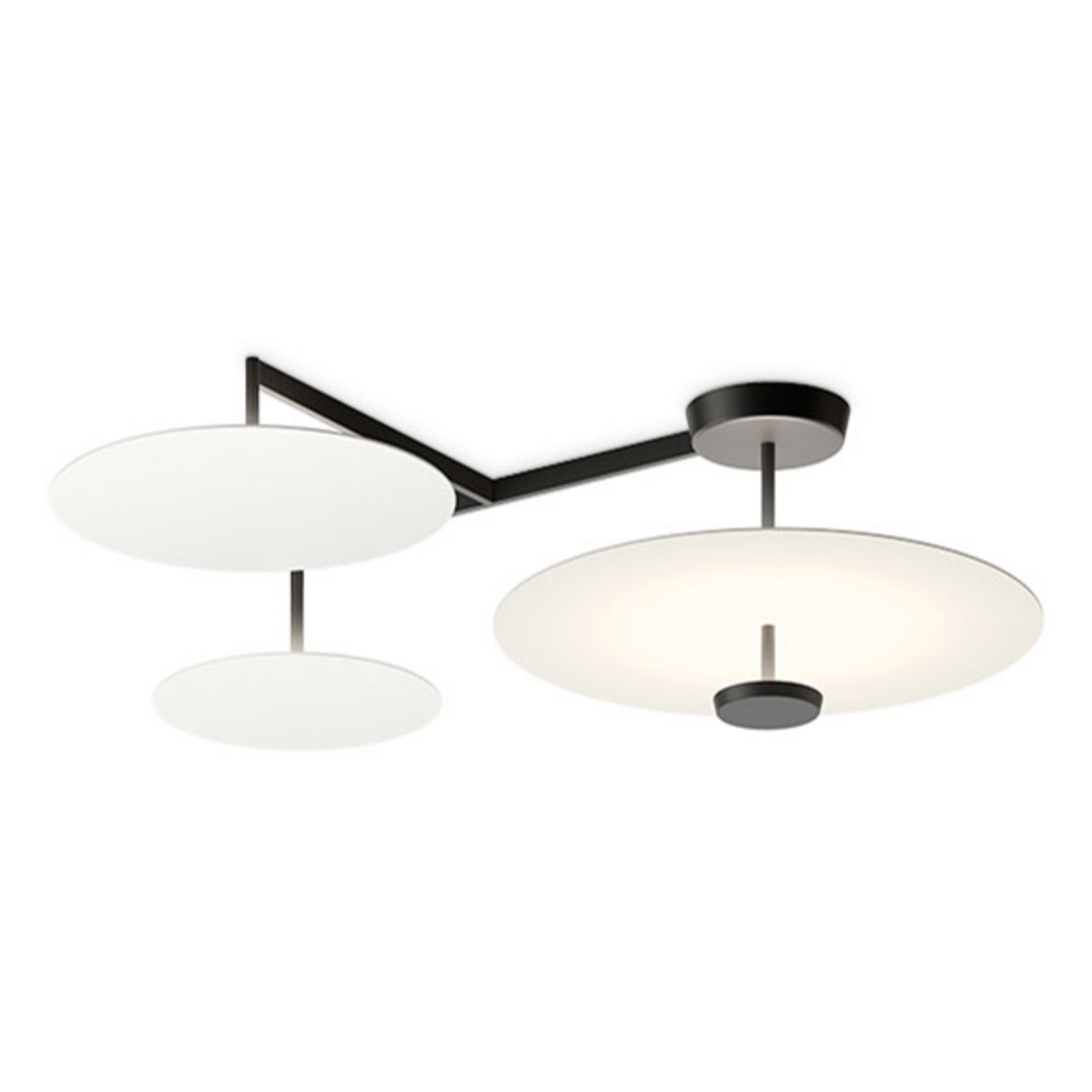 Flat LED plafondlamp 4-lamps Ø 55 cm wit - Vibia