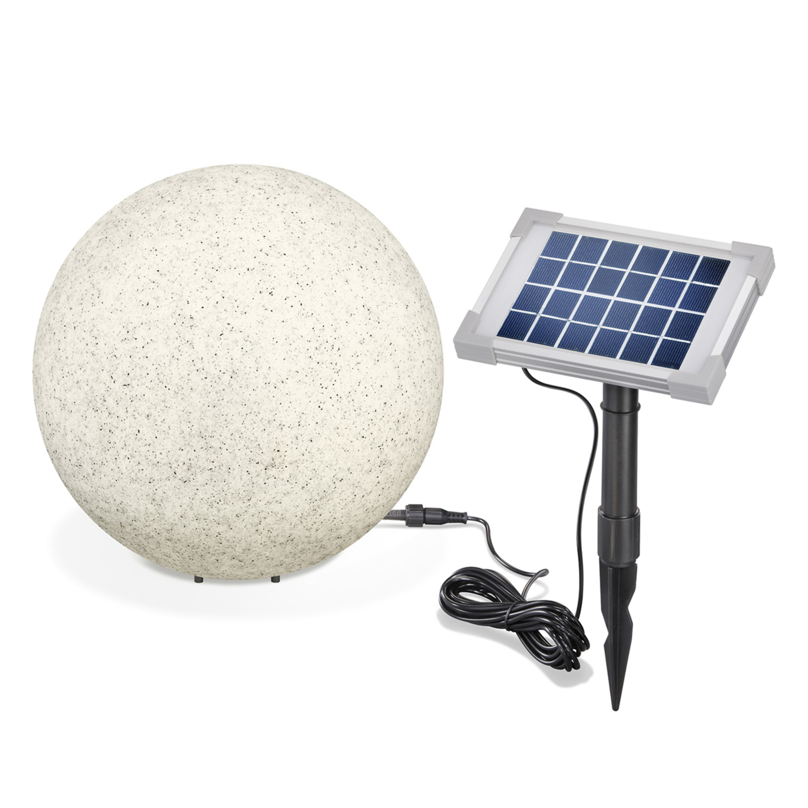 Mega Stone - contemporary LED solar globe light