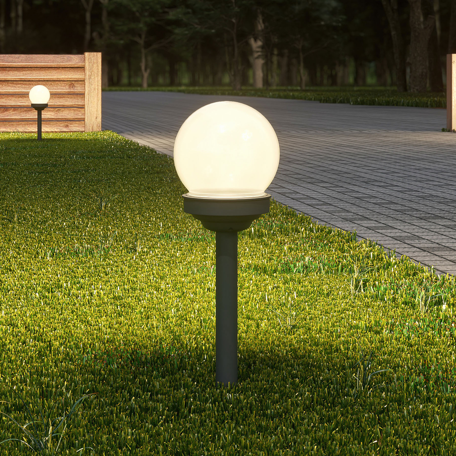 Lindby Haukur -LED-aurinko-maapiikkivalo, 6 kpl