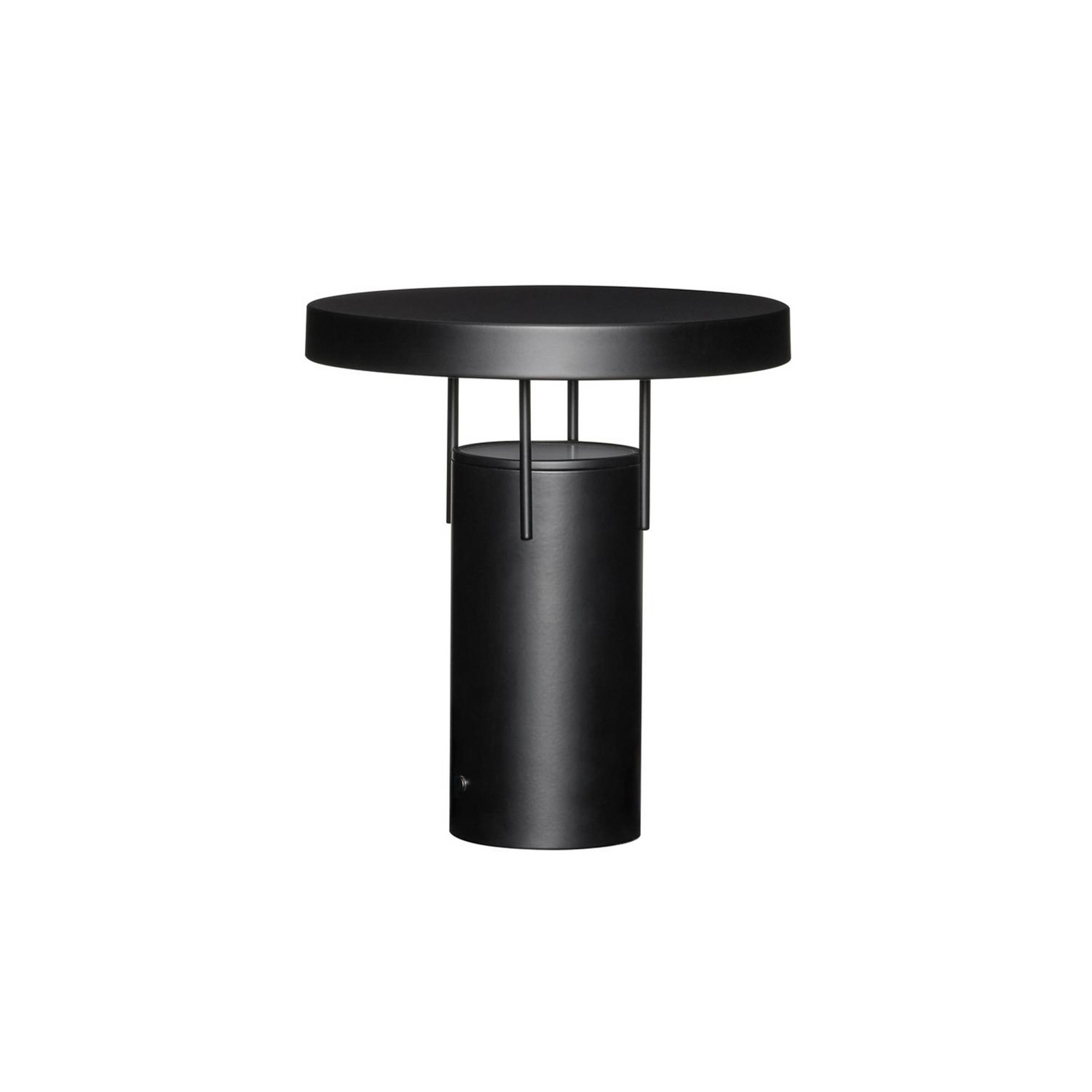 HÜBSCH LED-batteridrevet bordlampe BringMe, matt svart, høyde 28 cm