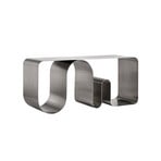 Banco Curva Solid, prateado, comprimento 100 cm, aço inoxidável - AYTM